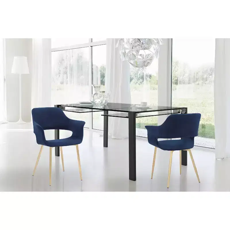 Gigi Velvet Metal Dining Room Chair - Armen Living
