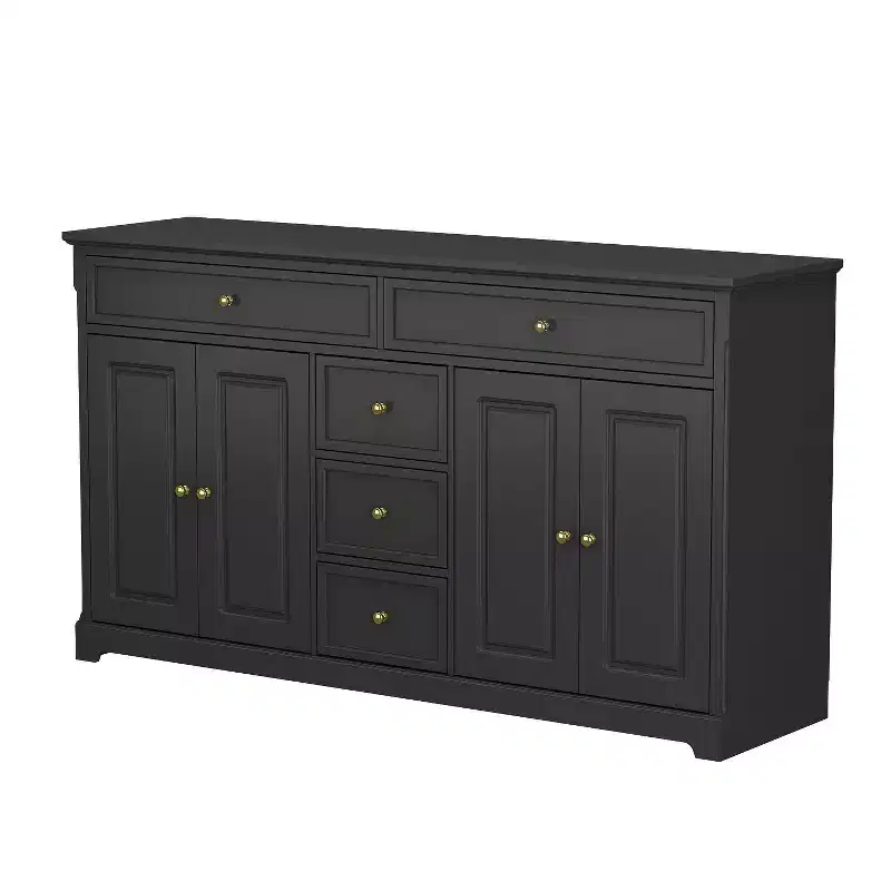 Famapy 5 Drawer Horizontal Dresser Multifunctional Storage Cabinet Living Room Storage Solutions