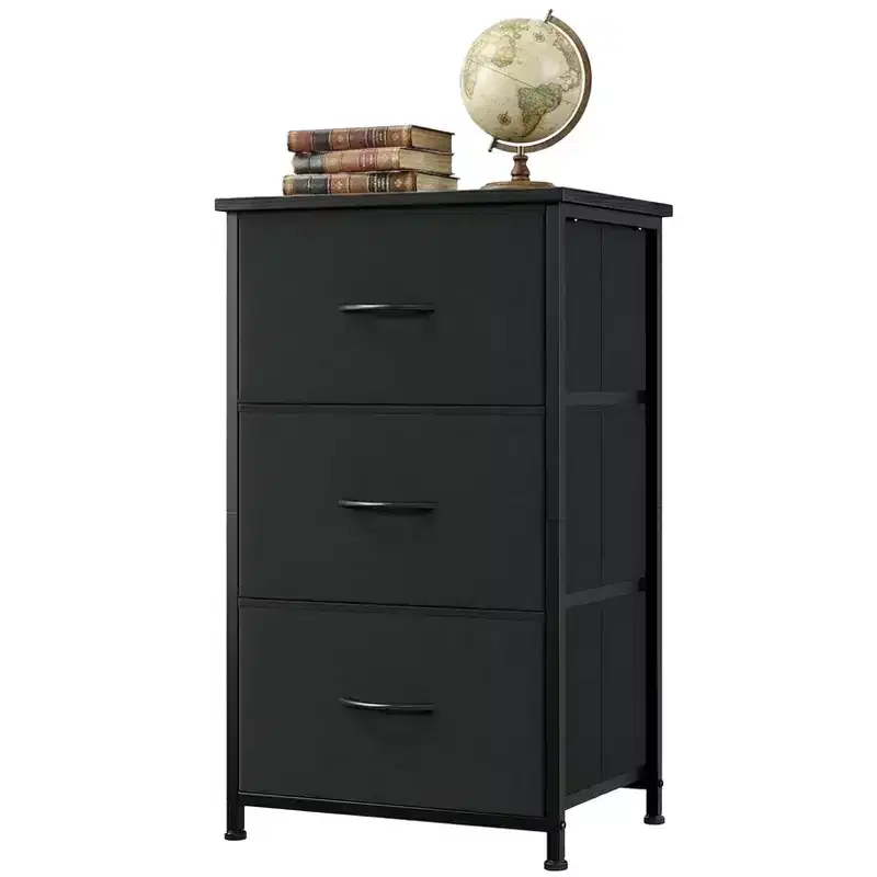 3-Drawer Dresser with Removable Fabric Bins for Bedroom, Living Room, Closet