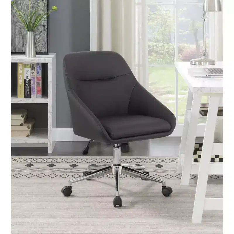 Leatherette Upholstered Office Chair with 5 Casters