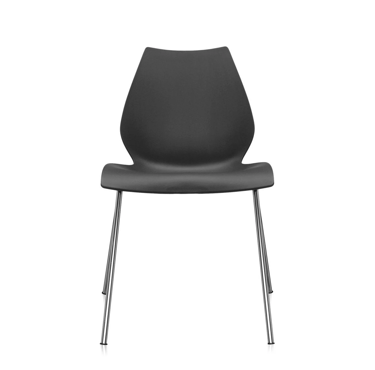 Contemporary Plastic Side Chair Set with Versatile Stackable Design for Dining Room or Office
