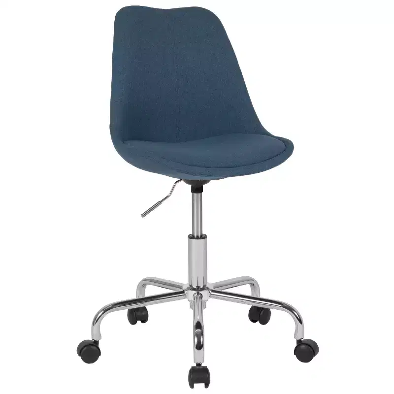Flash Furniture Aurora Series Mid-Back Fabric Task Office Chair with Pneumatic Lift and Chrome Base