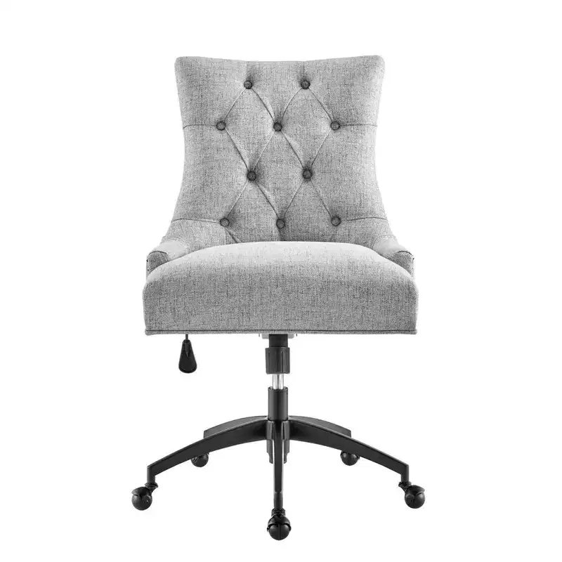 Tufted Fabric Office Chair, Black