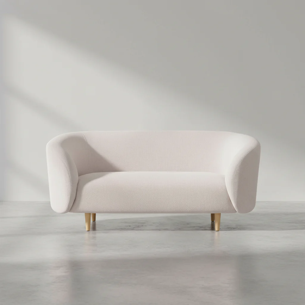 Divano 2 posti Tessuto Beige chiaro