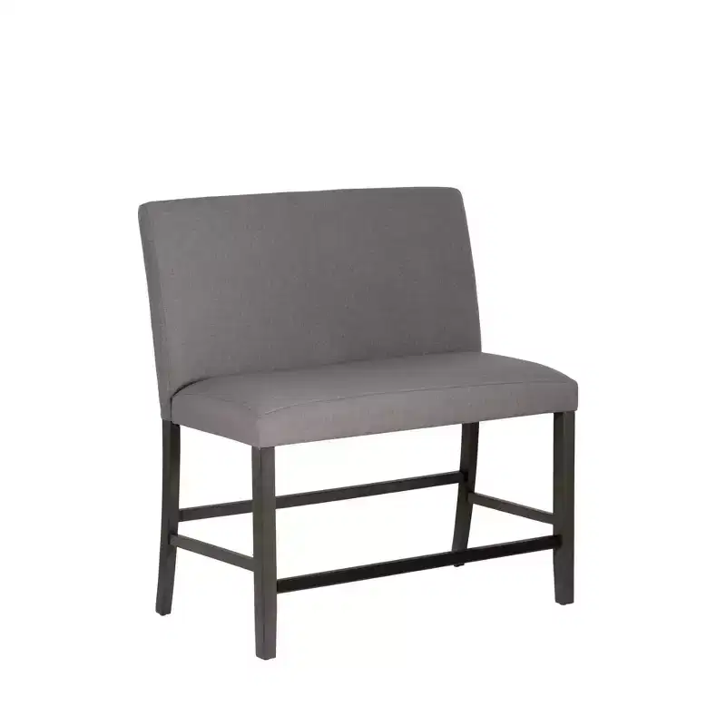 Powell Set of 2 Barnes Upholstered Counter Bench Black/Gray