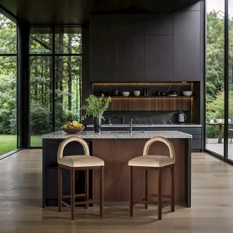 Meridian Furniture,Conrad Velvet Counter Stool