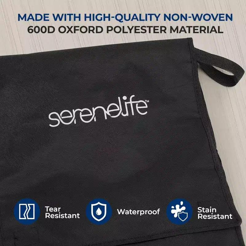 SereneLife 4-Piece Waterproof and Tear-Resistant Shopping Cart Liner - Black