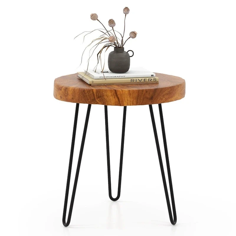 Reclaimed Recycled Teak Wood End Table