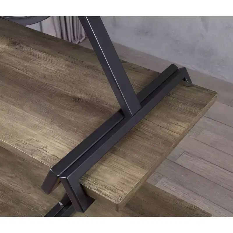 62.5" Myroe 4 Layer Bookcase Matte Black - miBasics: Industrial Style, Steel Frame, Open Shelving