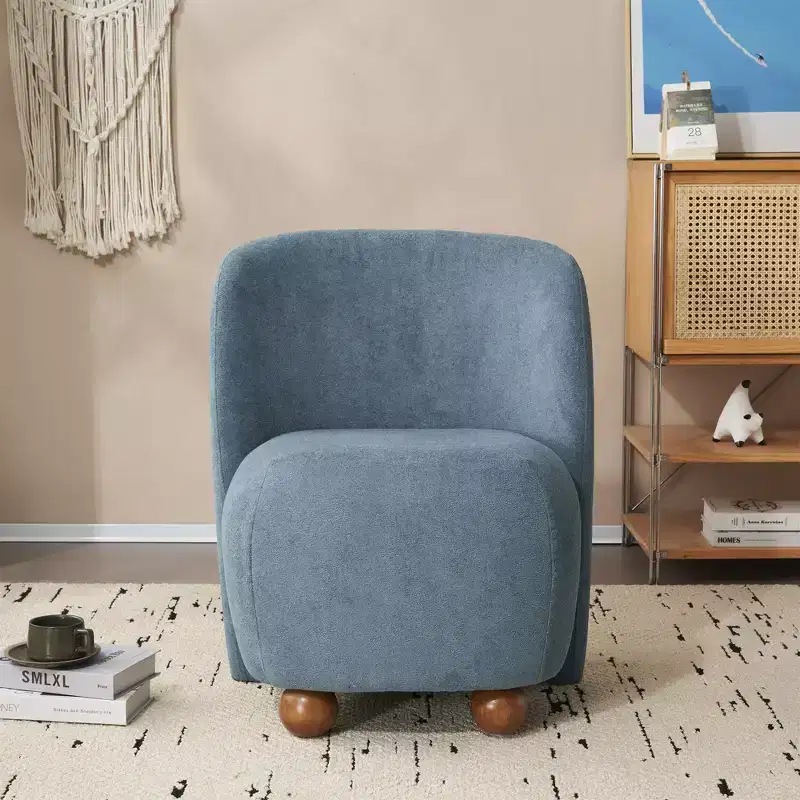GDFStudio Samuel Modern Low-Back Armless Accent Chair, White